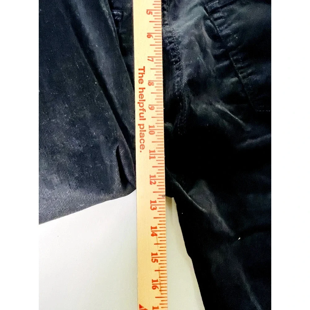 Nwt Loft Pants Women's 34 Blue Velvet Straight Leg Dark Wash‎ High Waist Skinny